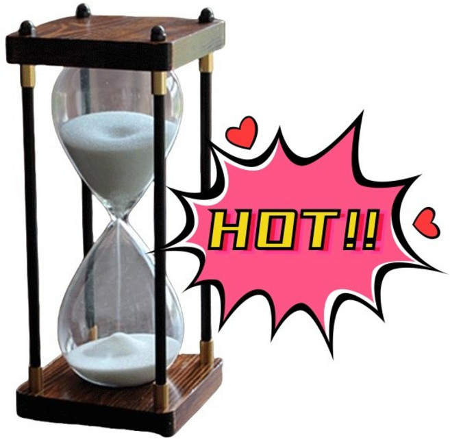 AIRASI 1시간 모래시계 타이머 사우나 대형 정밀 인테리어, 01화이트10분(No:1 고품질)