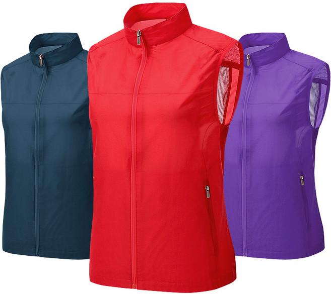 [성원] 여성 봄 여름 에어 메쉬 필드 초경량 조끼 SWV001 골프 골프웨어 아웃도어 등산 스포츠 나일론 시원한 베스트 망사 단체복