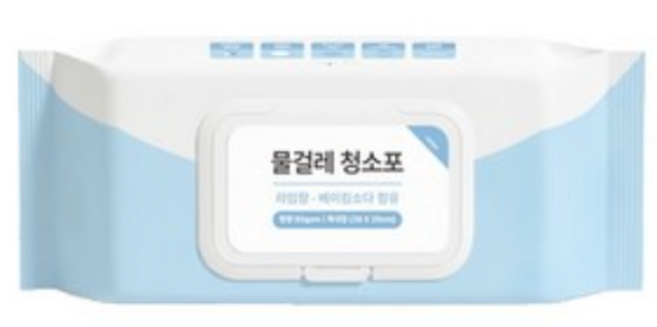 아임클린 베이킹소다 물걸레 청소포 30매 라임향 특대 캡형, 9개