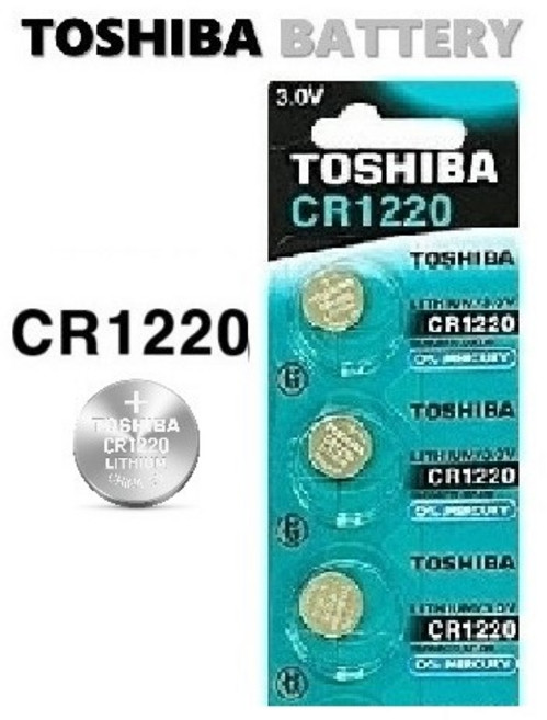 [일반우편배송] 도시바 CR1220 리튬건전지 3V 자동차리모컨, 1개, 3개입