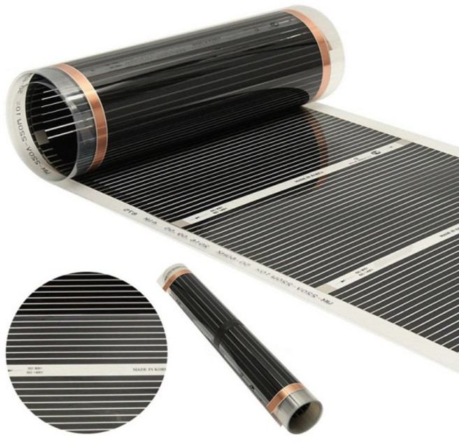 전기 난방 필름 적외선 바닥 포일 보온 매트 거실 시스템 부품 10 cm 너비, 02 40cmx5meters