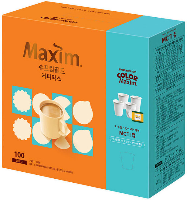 슈프림골드 100t + MCTI 머그, 1세트, 100개입, 13.5g