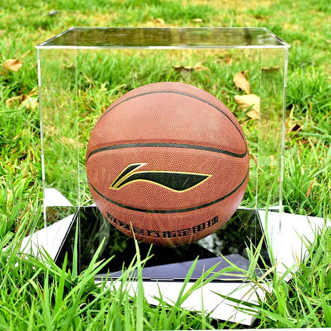 투명 아크릴 표준형 축구공 농구공 배구공 보관 케이스 방진 기능 스포츠 용품 보호 최적화된 디자인 안전한 수집품 관리, 1개, 1호 공 15x15x15cm 프레임