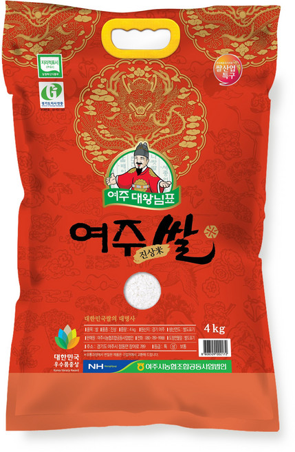 햅쌀 25년산 대왕님표 여주쌀 진상 4kg 1개