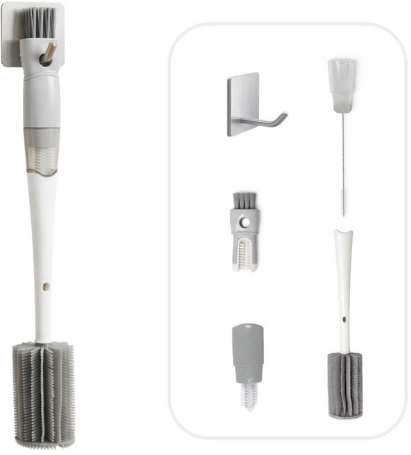 올끌레어 5in1 실리콘 텀블러 세척솔, 1개, 쿨그레이