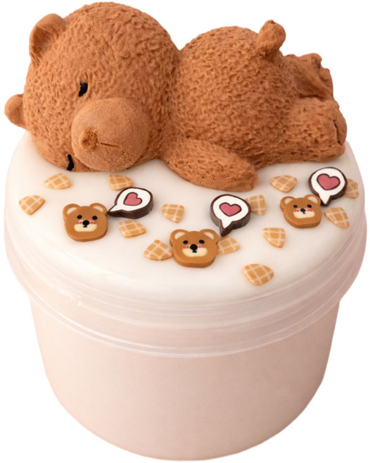 말랑코코 슬라임 잘자요곰 점토 슬라임 점섞슬 하퐁말, 1개, 265g, 화이트