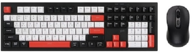 지클릭커 오피스프로 WMK90 사일런스 M 무소음 무선 블루투스 키보드 마우스 세트 108, 일반형, Poker