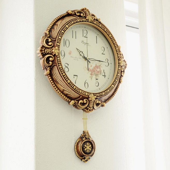 두리데코 떼뚜아 인테리어벽걸이추시계 무소음, 골드