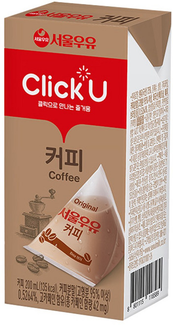 클릭유 서울우유 커피 24p, 200ml, 48개