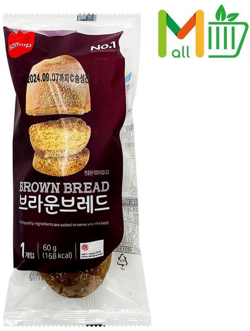 삼립 냉동 브라운 브레드, 냉동 브라운브레드 40봉, 60g, 40개