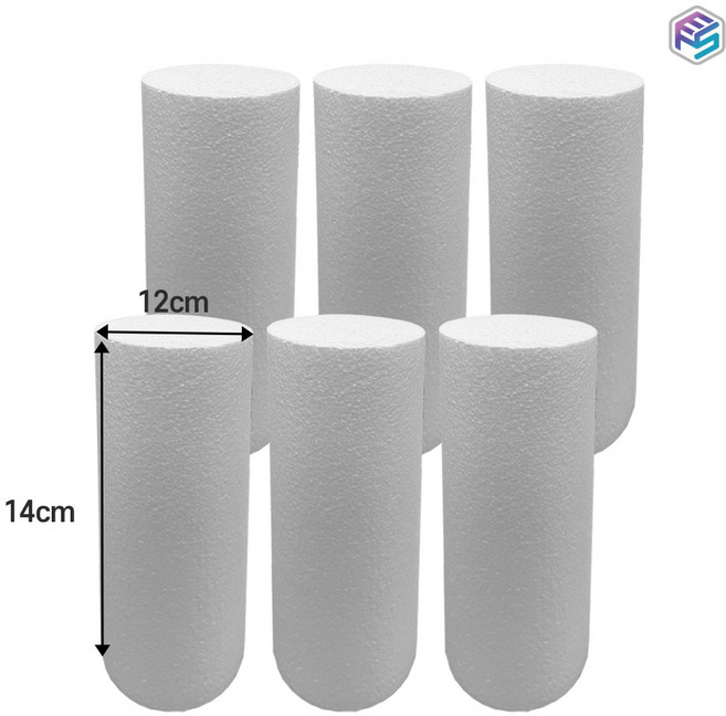 티맥스 EPS 압축 공예용 원형 스티로폼 12 x 14cm 6개