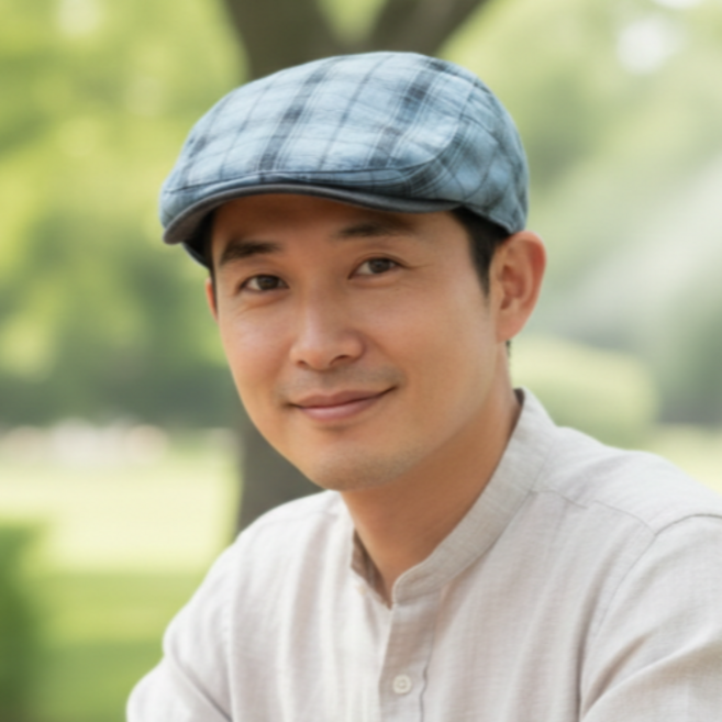 낭만삼춘 C06 봄 여름 남성 체크무늬 데일리 베레모 헌팅캡