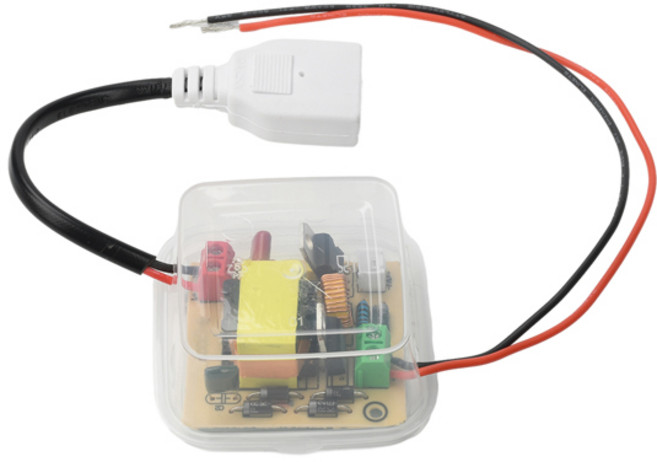 12V에서 220V로 승압하는 100W 부스트 인버터 컨버터 LED 조명 및 라우터 충전용 순수 정현파, [03] transparent shell
