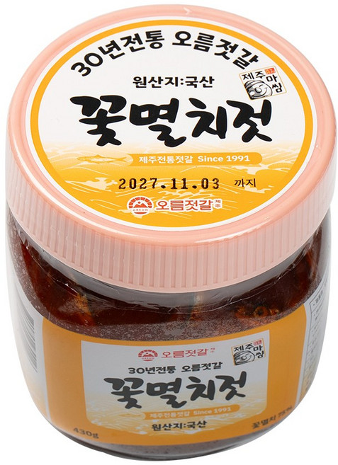 삼다몰 제주 오름젓갈 꽃멸치젓, 2개, 430g