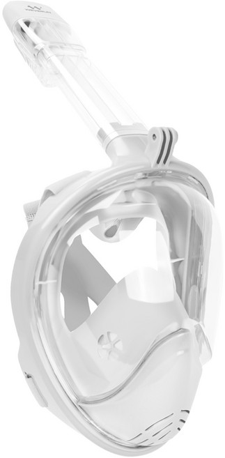 위베런 스노쿨링 마스크 이지브리더 4세대 풀페이스 스노클링 장비 일체형 물안경 세트, 화이트