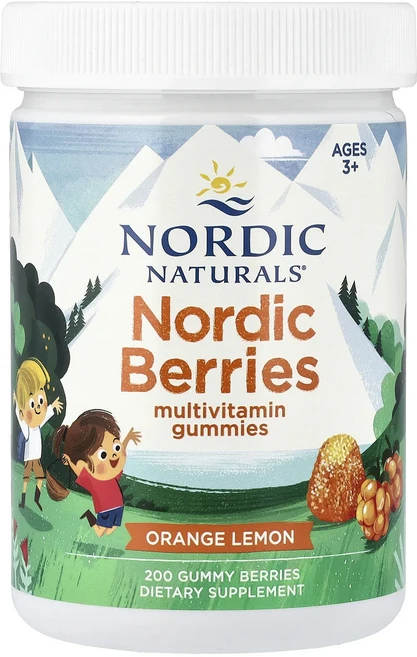 몸관리하세요 겨울입니다 Nordic Naturals Nordic Beries 종합비타민 구미젤리 만 3세 이상 오렌지 레몬 구미젤리 베리 200개 특별관리진행, NordicNaturalsNordicBeries종합비타, 1개 - 쿠팡