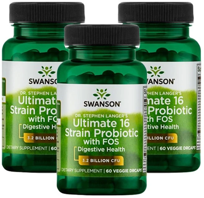 스완슨 얼티미트 16 스트레인 프로바이오틱 FOS 베지 DR캡, 60정, 3개 - 쿠팡