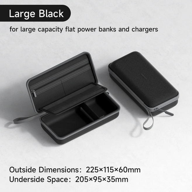 Hagibis 여행용 전자제품 정리 파우치, 큰 검은색