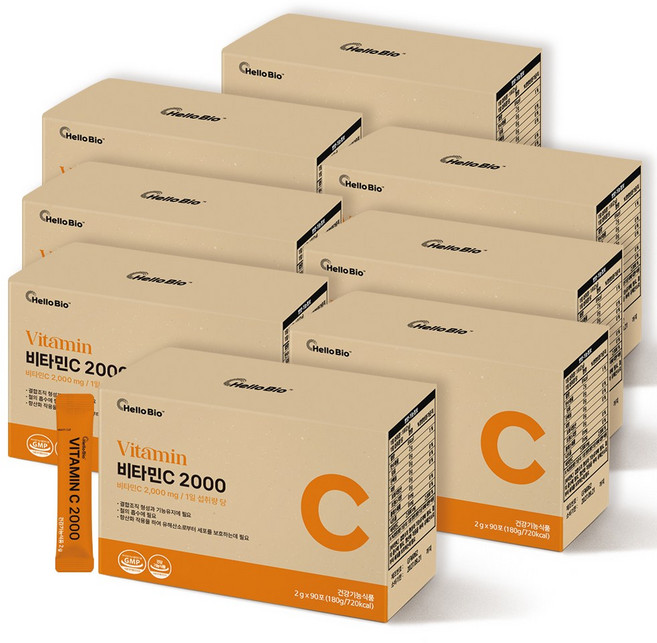 헬로바이오 비타민C 2000, 180g, 8개