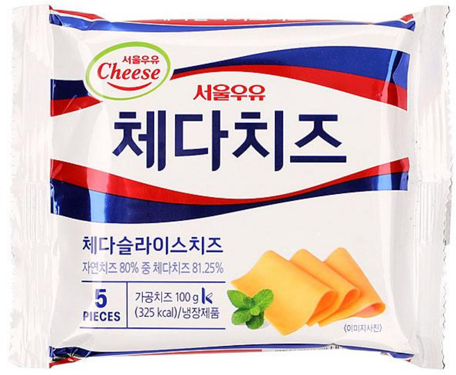 체다슬라이스치즈 100G서울, 1개, 100g