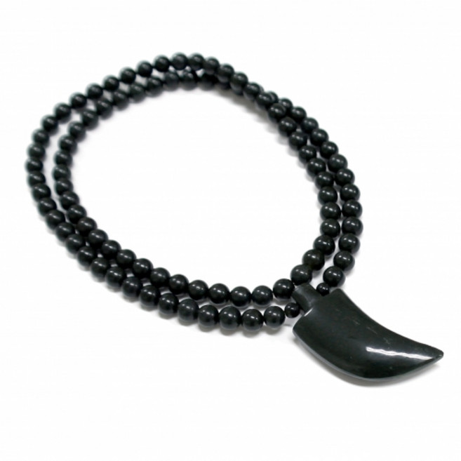 없음 건강목걸이 귀사문석 곡옥메달 구슬목걸이, 1개