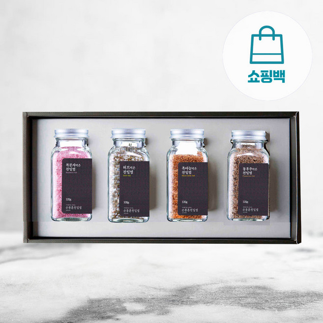 [70년 전통 손봉훈 명품 천일염] 솔트레인보우 4종세트, 1개, 120g