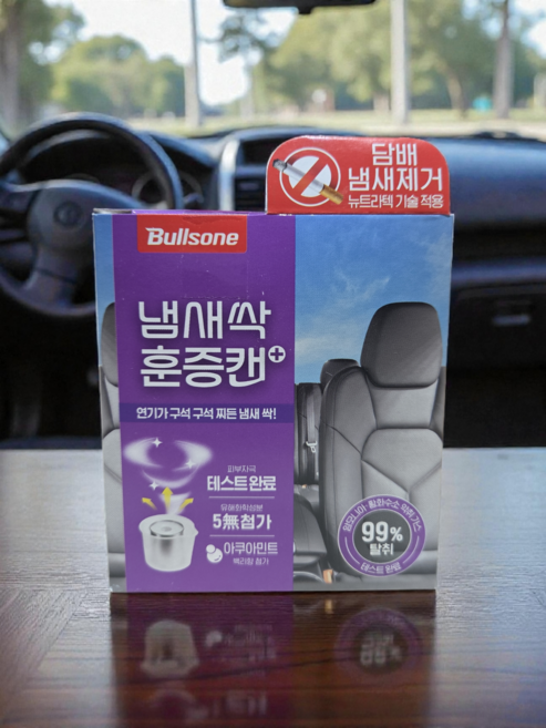 불스원 냄새싹 훈증캔 플러스 담배냄새 제거용 탈취제 아쿠아민트향, 5g, 1개