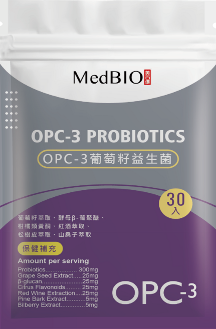 MedBIO OPC-3 葡萄籽益生菌, 15g, 1個