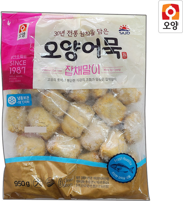사조오양 잡채말이 어묵 950g 냉동, 4개