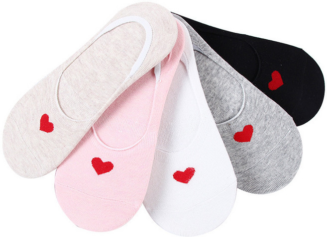 다이나토리 포인트 하트 페이크삭스 덧신 10켤레