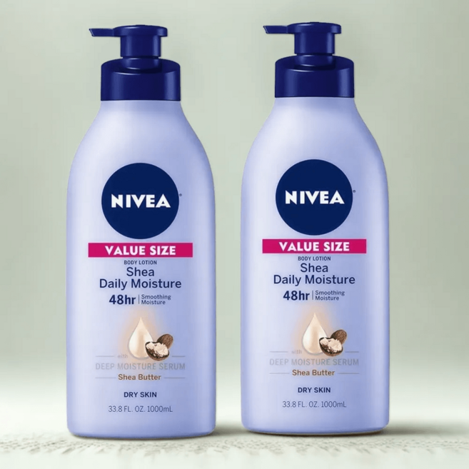 NIVEA Shea Nourish 바디로션 시어버터 건성용 크림 1000mlX2개, 1개