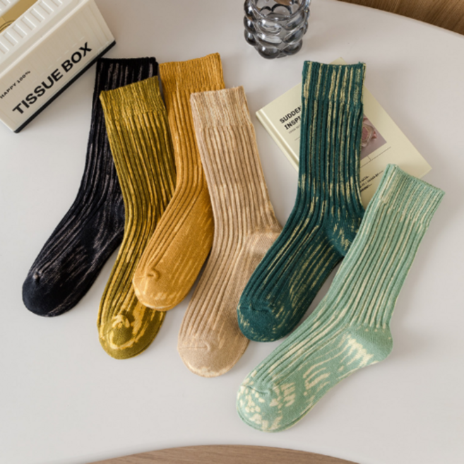 럽니드삭스 2켤레 남녀공용 빈티지 워싱 양말