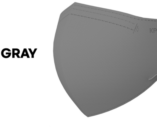 미꾸 국산 KF94 마스크 새부리형 에어브이핏 귀편한 미세먼지 황사 보건용 대형 성인용 100매(1매씩 개별포장), 그레이, 1세트, 100매