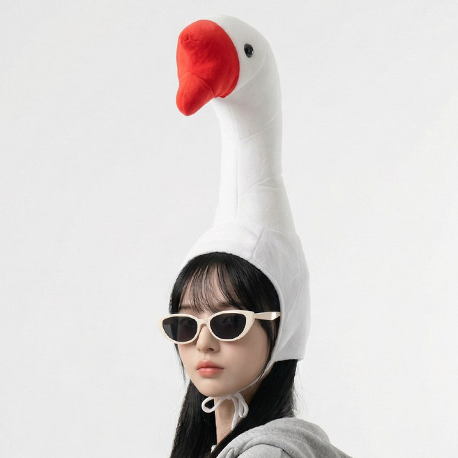 말랑마쥬 킹받는 우정 파티모자 할로윈 인생네컷 소품, 1개, 거위