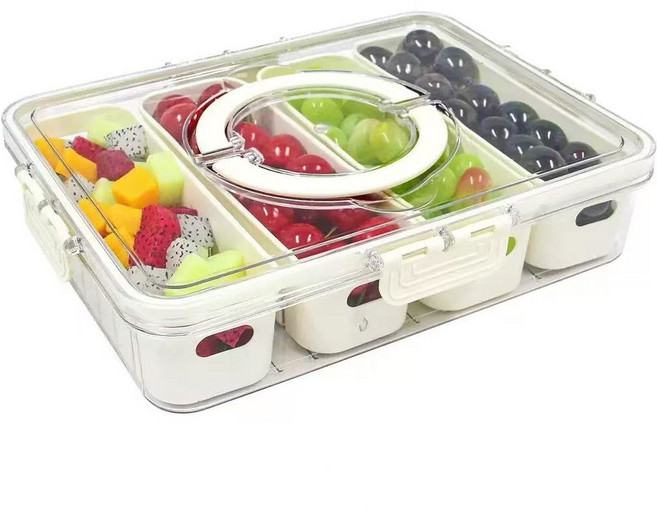 루이스 냉장고 수납정리 밀폐용기 야채 과일 보관함 소분용기 샐러드 케이스, 1개, 4개입