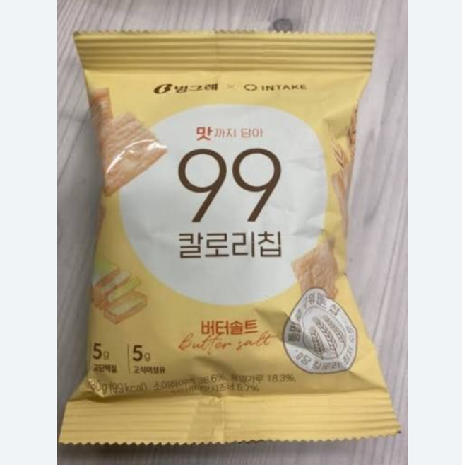 빙그레 99칼로리칩 버터솔트, 30g, 100개