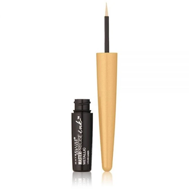 Maybelline New York Master Precise 스키니 젤 아이라이너 펜슬 정제된 차콜 1개입, 솔라 골드, 1 - 쿠팡