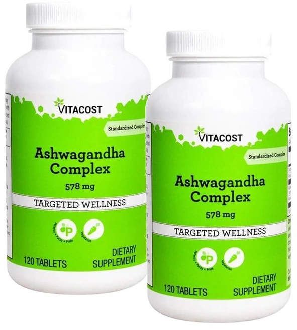 비타코스트 아슈와간다 콤플렉스 578mg 타블렛 Vitacost Ashwagandha Complex, 2개, 120정 - 쿠팡