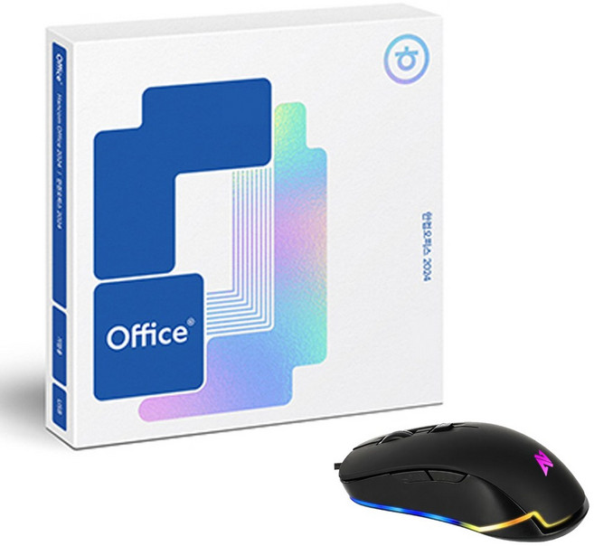 한컴오피스 2024 가정 및 학생용 (1 PC Only) MLP 정품 + 고감도 게이밍 마우스 / 한글 한셀 한쇼, 1PC Only MLP