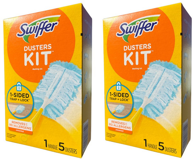 스위퍼 더스터 먼지떨이 스타터 키트 180 손잡이 30cm + 리필 5p, 혼합색상, 2세트