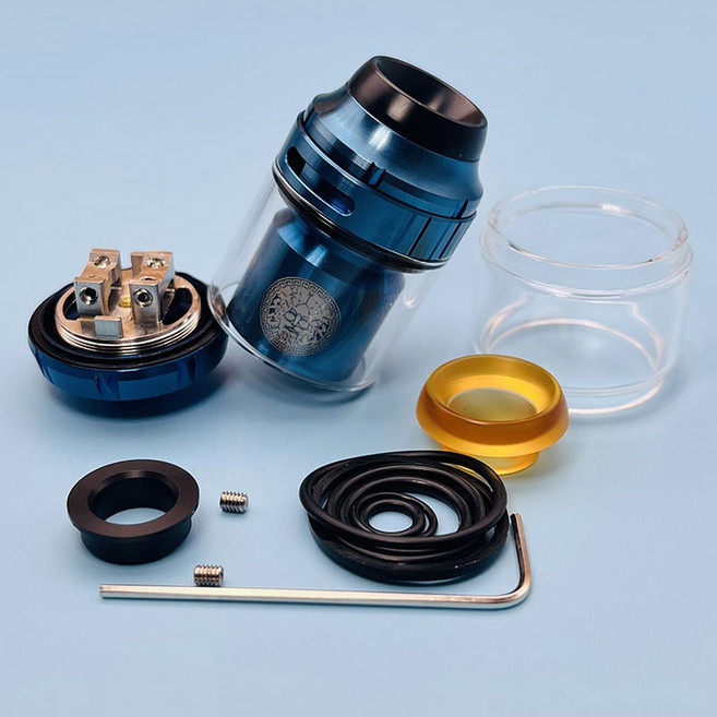 ZEUS RTA 듀얼 메쉬 베이스 코일 탱크 분무기 모드 510 25MM ADING 데크 기화기, blue