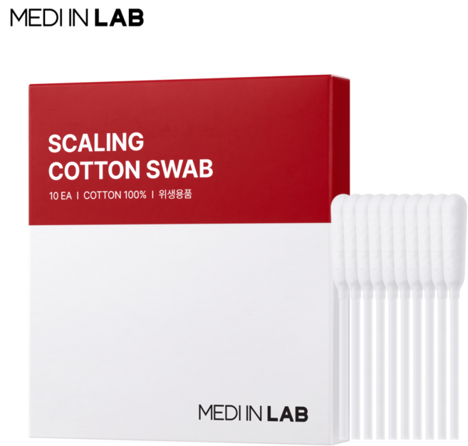 메디인랩 스케일링 코튼스왑, 10개, 1개입