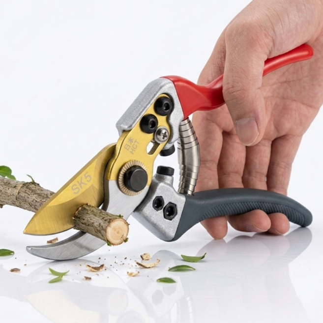 폴라픽스 원예 전지가위 SK5 고탄소강 조경 화훼, 1개