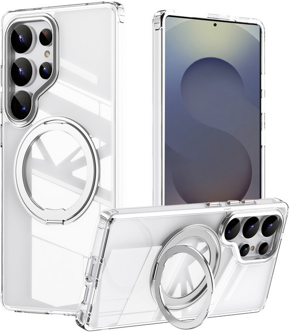 톡임매 갤럭시 S26/S25 울트라 맥세이프 360도회전 무선 충전 거치대형 케이스