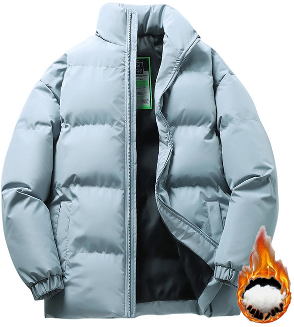 Veralool 남녀공용 하이넥 숏패딩 방풍 방수 자켓 보온 캐주얼 점퍼 겨울 커플 아우터