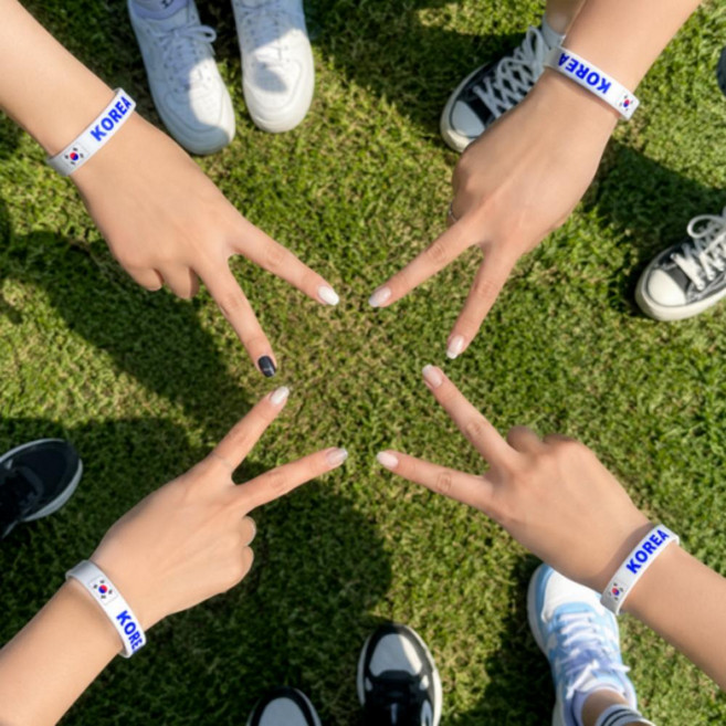 대한민국 실리콘 팔찌 국가대표 굿즈 코리아 응원템 소품 악세사리 붉은악마 월드컵 p65f