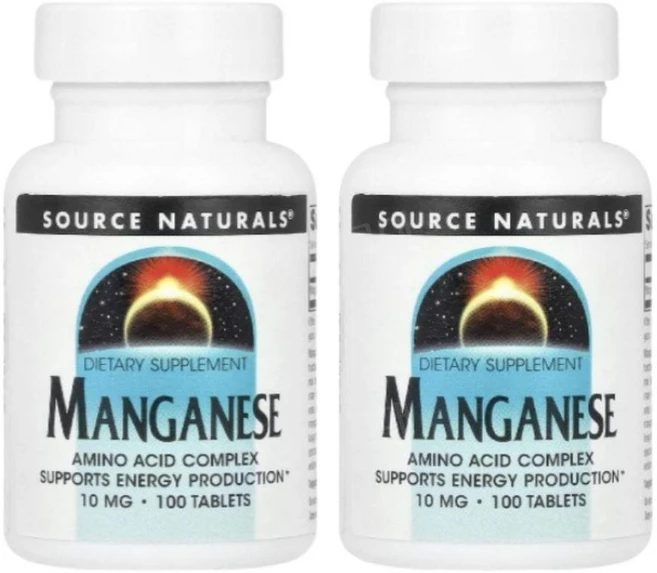 소스내추럴스 망가니즈 망간 10mg 100정 2개 Manganese - 쿠팡