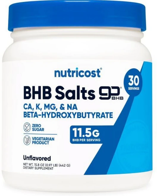 hmb 근성장 뉴트리코스트 케토 BHB 외인성 케톤 4n1 (30인분) 12g 베타하이드록시부티레이트 (BHB) 1회 제공 (맛 없음) 염, 1개, 30회분 - 쿠팡