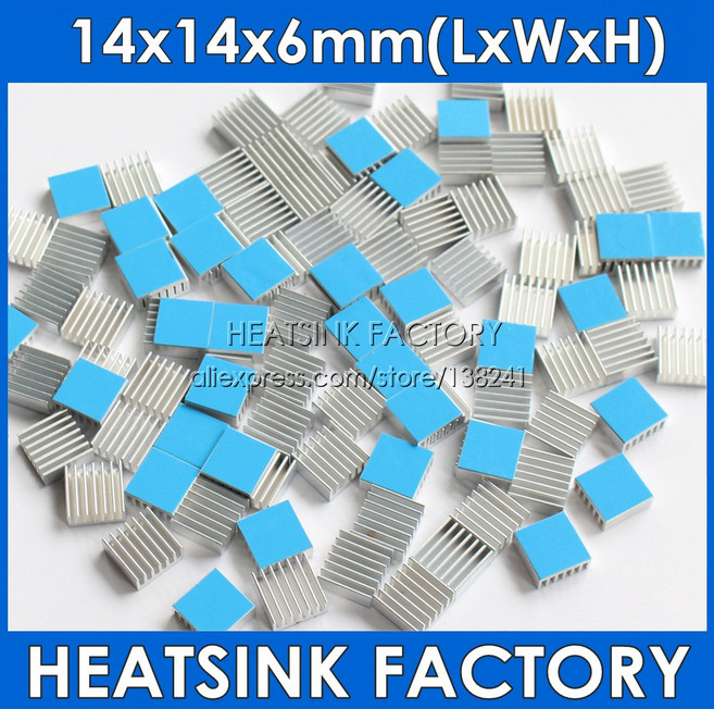 양극산화 알루미늄 냉각 방열판 양면 테이프 14X14X6MM 실버 블랙, 01 Silver_01 20pcs, 01 Silver_01 20pcs
