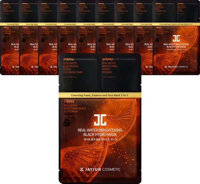 제이준 블랙 물광 하이드로 마스크 3STEP, 1개입, 10개 - 쿠팡